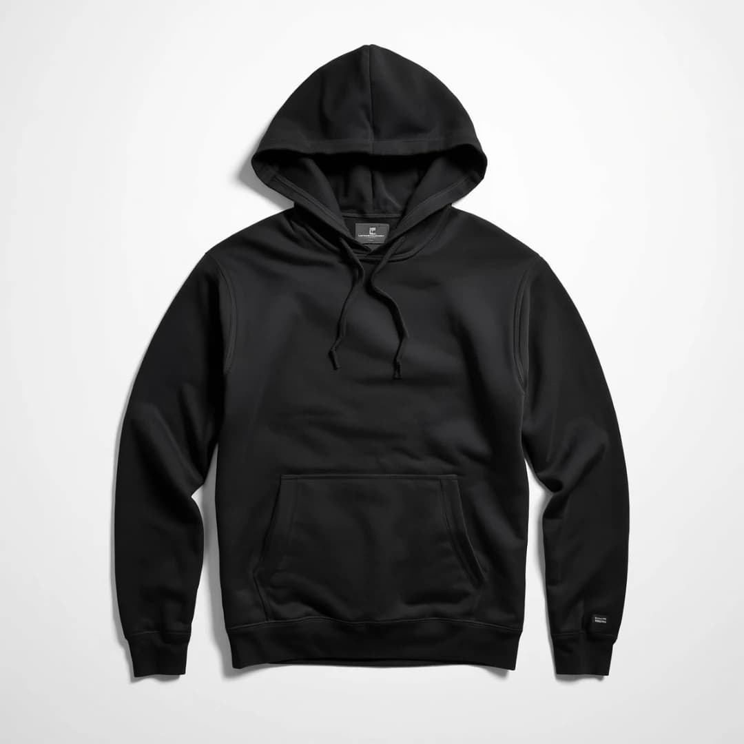 Classic Black Fleece Hoodie