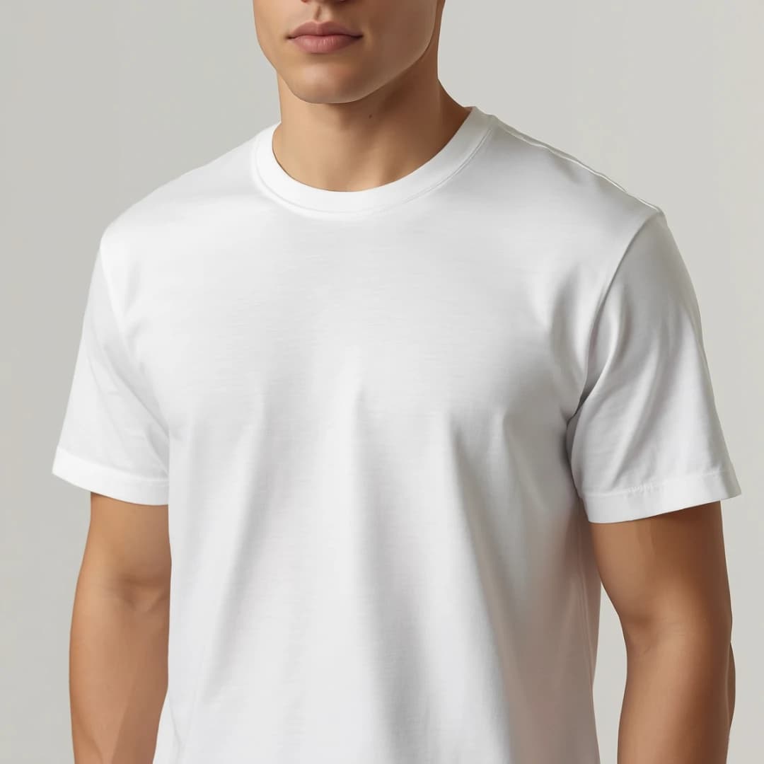 Crewneck White Cotton T-Shirt